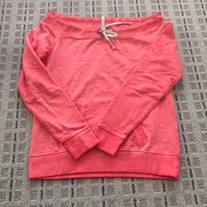 Super cute off the shoulder beach sweater